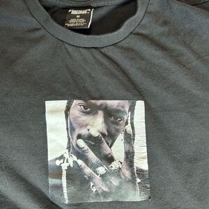 Death Row Records Snoop Dogg Graphic Tee Black Size M Rap Hip Hop Streetwear